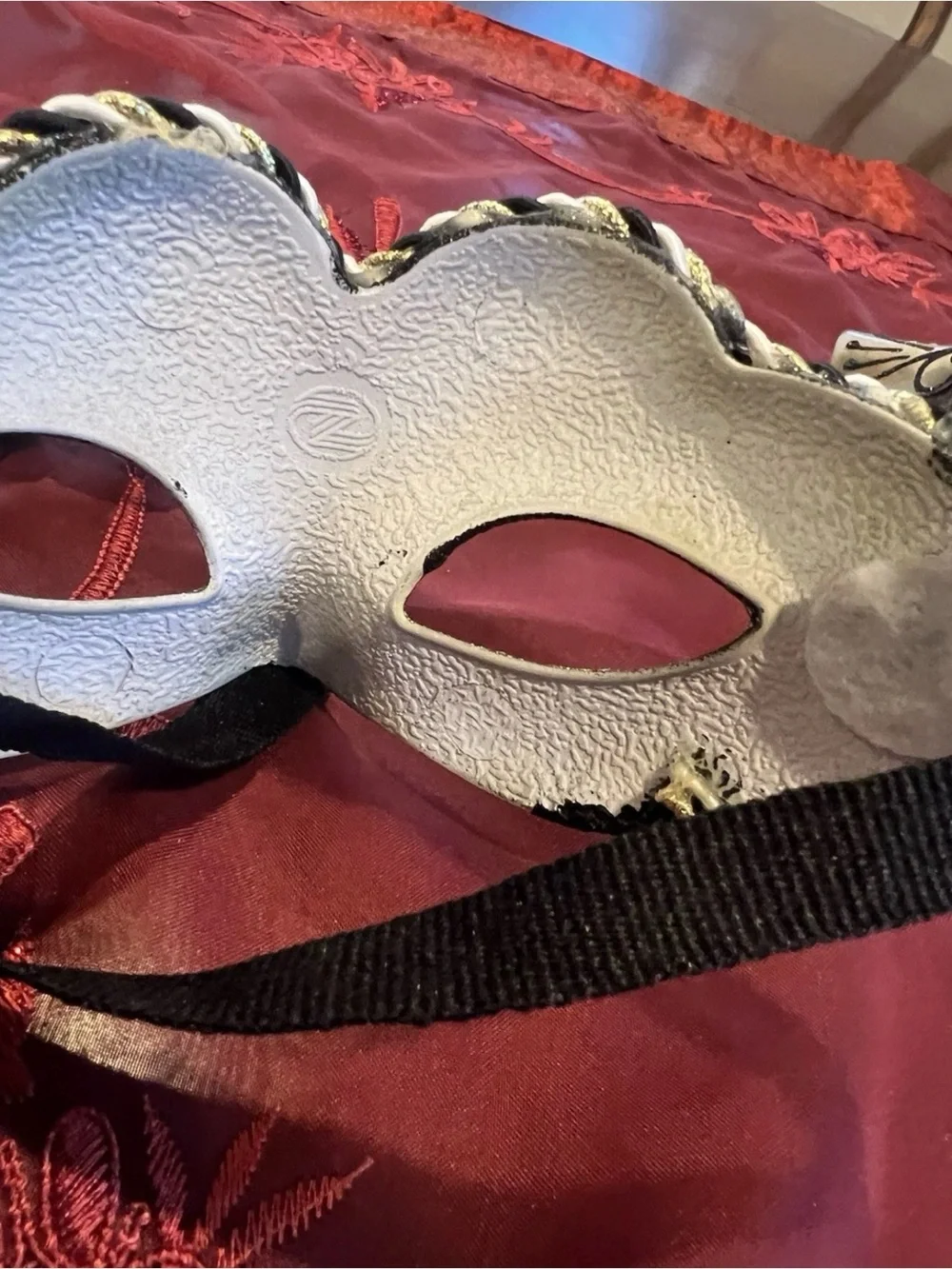 Elegant Black and Gold Masquerade Face Mask - Women's / Men Accessory used once